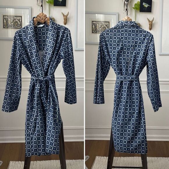 New Vintage Men’s Kmart Travel Robe Dark Blue L - Picture 1 of 5